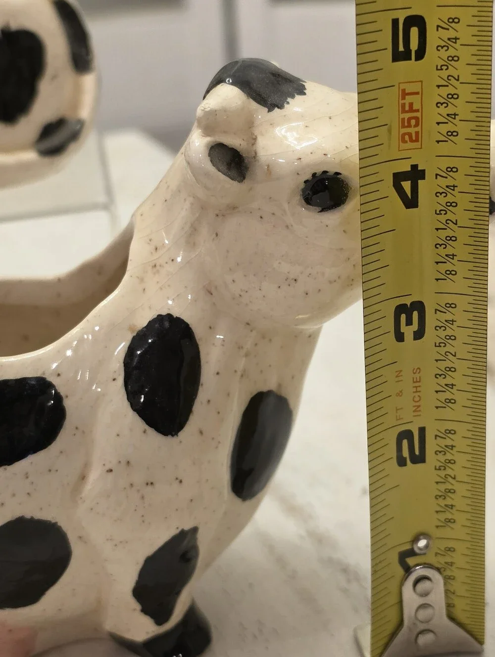 VTG Ceramic Holstein Cow Creamer Pitcher & Lidded Sugar Bowl Set - Farmhouse